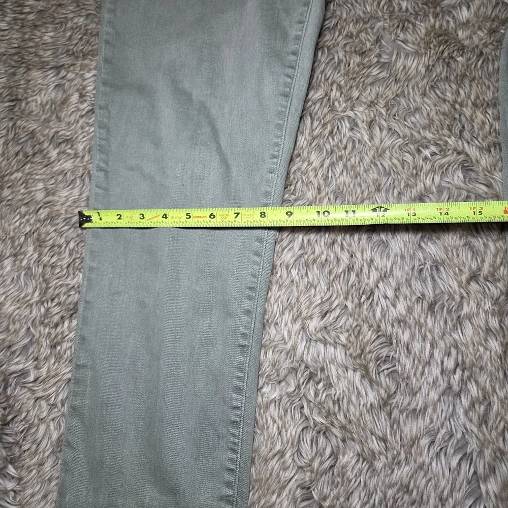 GAP Girlfriend Jeans Women's‎ 32 Regular Green Stretch Denim Mid Rise Straight